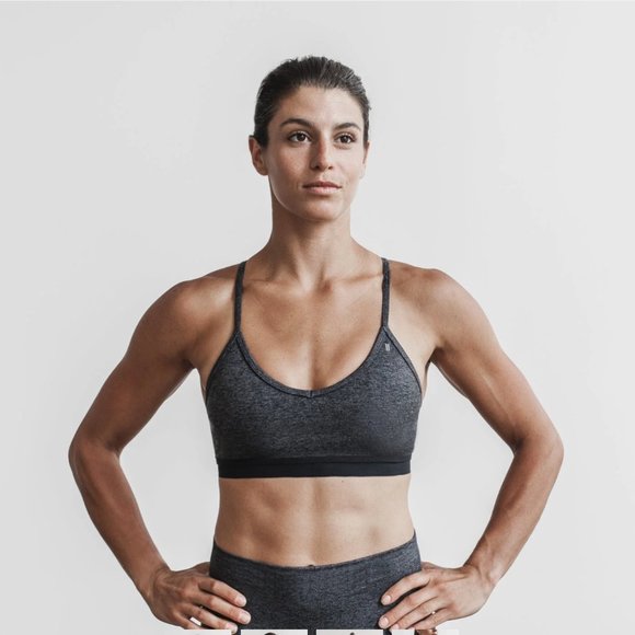 NOBULL Other - NoBull Matte V-Neck Sports Bra Size Large in Charcoal Heather Matte